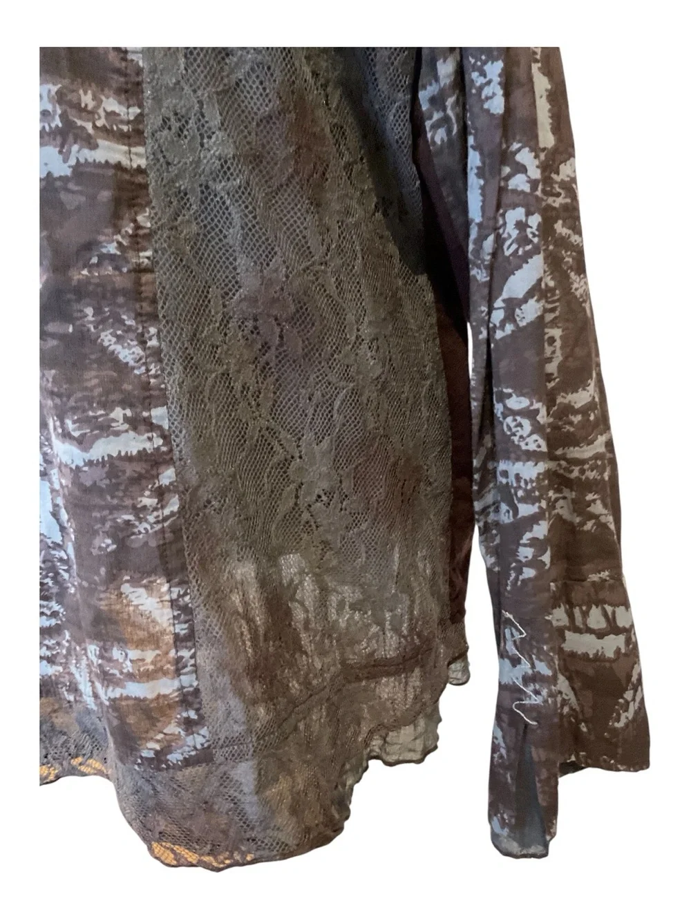 Parsley & Sage Boho Lace Mixed Media Tunic XL - Picture 6 of 8